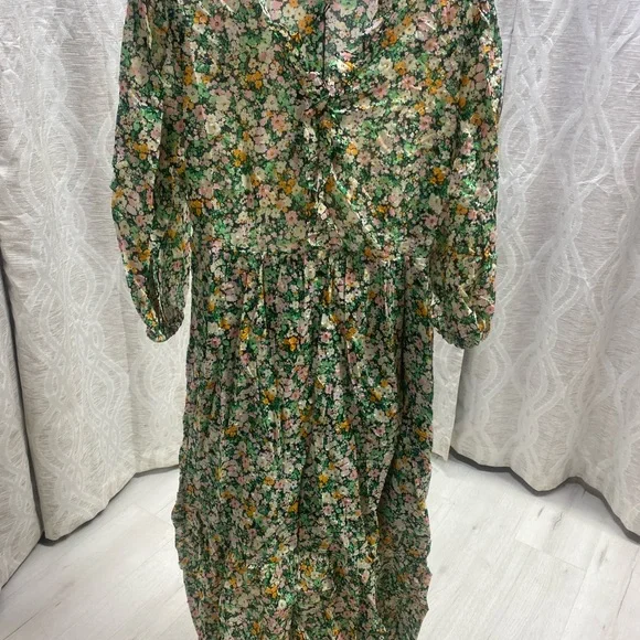 Who What Wear Multicolor Floral Long Sleeve Dress - Picture 2 of 10